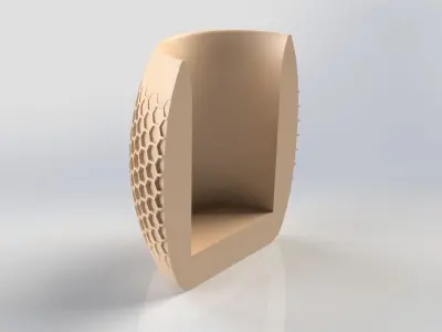 Vase with honeycomb pattern 3D print model