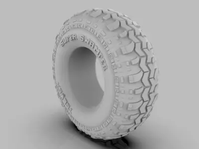 Super Swamper TSL SX Bias rc tire 3D print model