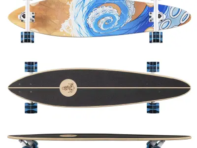 Longboard Termit Pin Tail 2 3D model