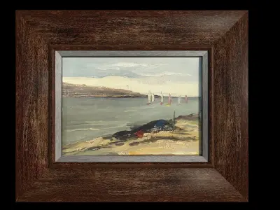 Beach Oil Painting 3D model