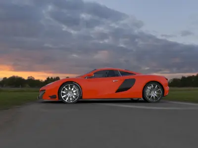 McLaren NewQue  Concept Low-poly 3D model