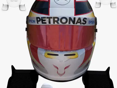 Hamilton Helmet 2016 Low-poly 3D model