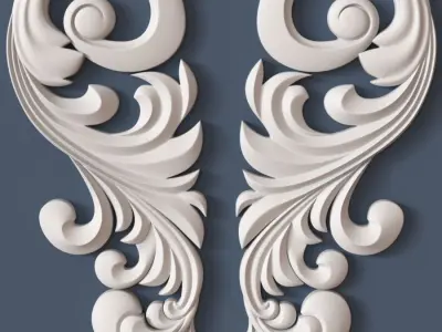 Decorative Scroll 3D model buy