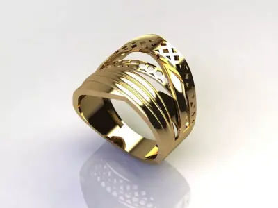 Fancy Womens Rings Plain Rings Ready STL 3DM Models Rings 3D print model 56