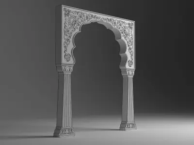 Indian Arch with Motif 3D model