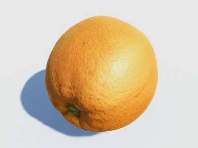 Orange photogrammetry scan Low-poly 3D model