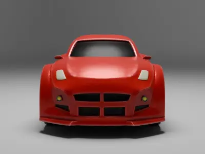Cartoon SportCar 3D Low-poly 3D model