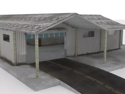 WareHouse Low-poly 3D model