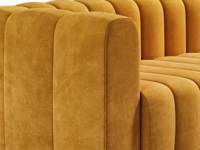 Luxury Sofa Solid Velvet by Homary 3D model