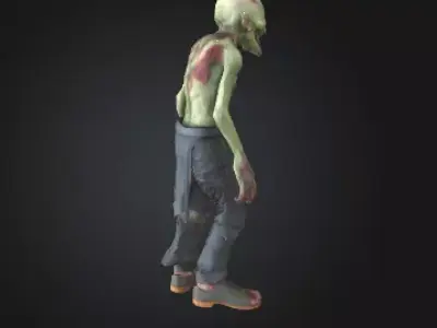 Zombie 3D Model Realistic Horror Sculpture Free 3D print model