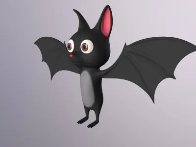Bat Cartoon 3D model