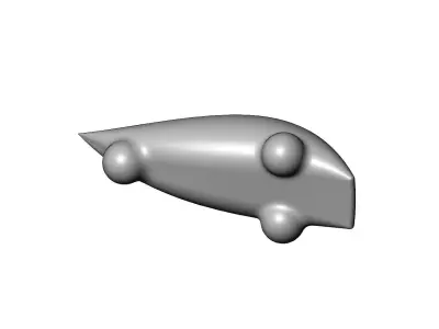 Miniature vehicle automotive speed sculpture N008 3D print model