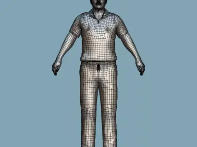 A-Pose Rigged Rohit Sharma 2025 3D model