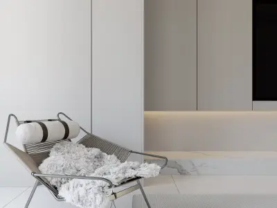 Modern living room dining room interior scenes  3D model