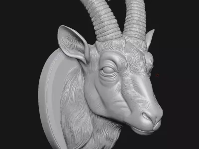 goat sculpture 3D print model