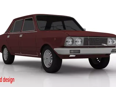fiat 132 out no interior 3ds max  3D model