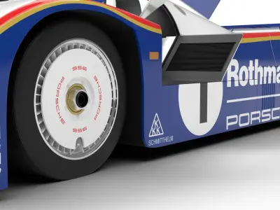Porsche 956 Group C 1982 Rothmans Racing HQ 3d model  3D model