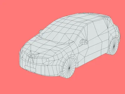 Mitsubishi Colt 2024 Low-poly 3D model