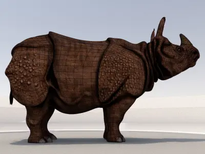 Rhinoceros Low-poly 3D model order