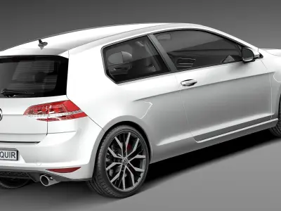 Volkswagen Golf VII GTI 2014 3D model