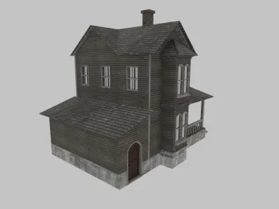 Old House Low-Poly 3D Model Free low-poly 3D model
