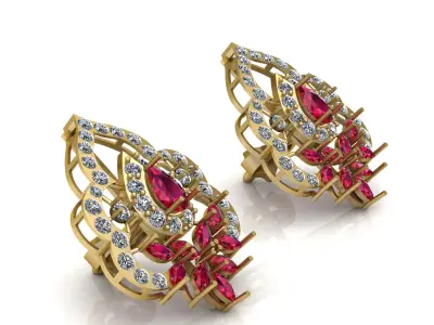 FANCY RUBY NECKLACE 3D PRINTABLE MODEL  3D print model