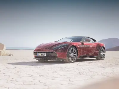 Luxury English sport car unbranded 3D model