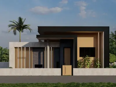 Luxury Modern Villa with Pool 3D Model 3D model