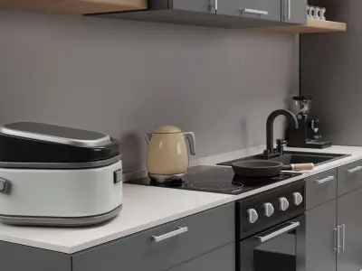 Kitchen isometric 3D model