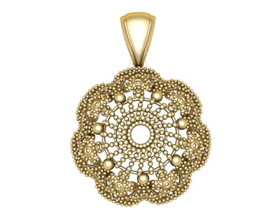 LUXURY FILIGREE PENDANT 3D PRINTABLE MODEL 3D print model