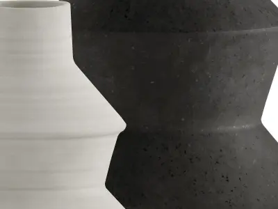 Angle Ceramic Vases 3D model