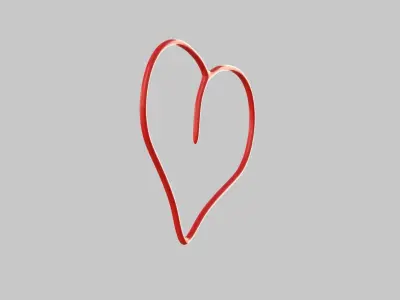 Heart icon v 19 3D model
