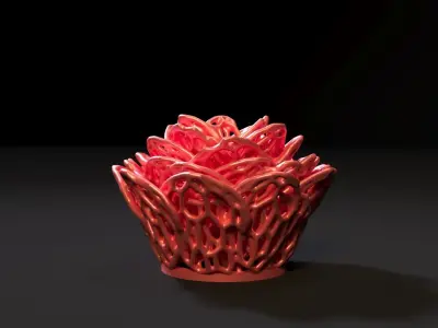 Rose voronoi 3D print model
