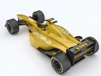 Formula 1 car model 06 Low-poly 3D model