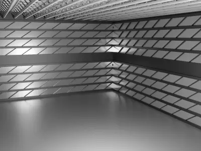  Hangar Interior Low-poly 3D model