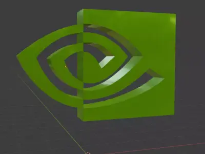 NVIDIA simple logo  Free low-poly 3D model
