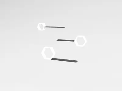Wall Rack v1 006 Low-poly 3D model