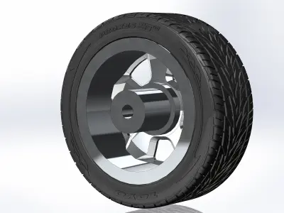 Custom wheels Schott Custom SS D concave for your scale model 3D print model