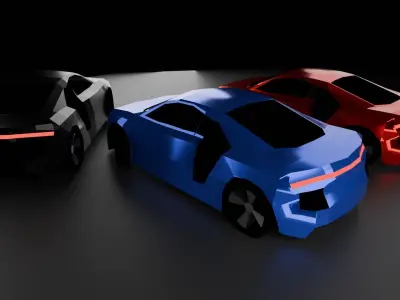 Audi R8 CAR LOW POLY GAME READY ASSET Low-poly 3D model