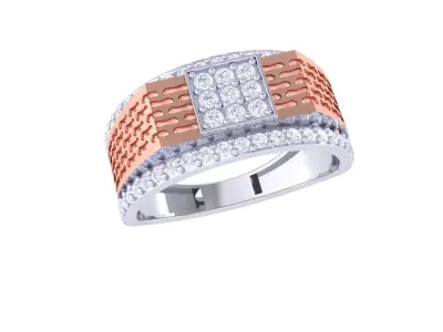 Mens gemstone diamond men Ring with details images 23 3D print model