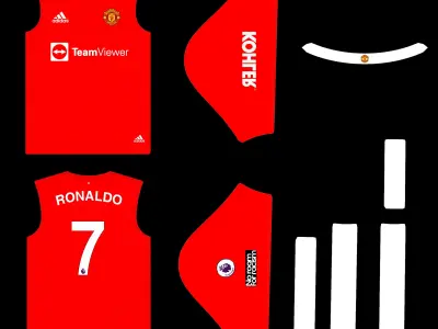 Manchester United Official Home Kit 2021-22 ft Cristiano Ronaldo 3D model