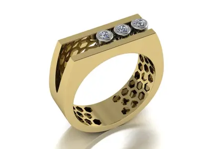 Jewelry Ring Gold 3D print model 34