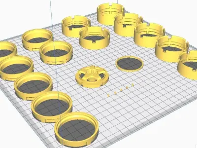 3d printable 3 piece wheel kit 3D print model