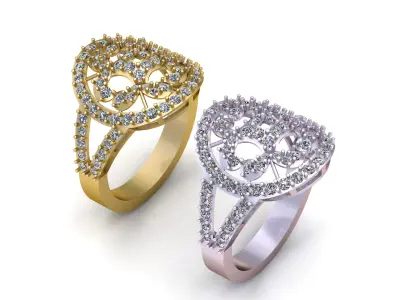 ENGAGEMENT RING 3D PRINTABLE MODEL 3D print model