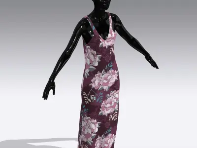 Woman Cloth Dress Low-poly 3D model get