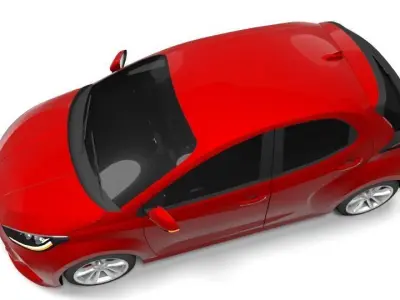 TOYOTA YARIS Low-poly 3D model