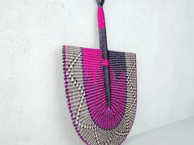 African Handwoven Fan 9 3D model