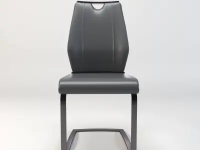  Dining chair - side chair - leather chair - accent chair - seat Low-poly 3D model