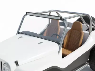 Open Top Off Road Buggy Low-poly 3D model