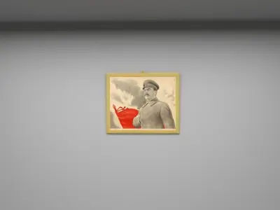 The banner of our victories painting Low-poly 3D model